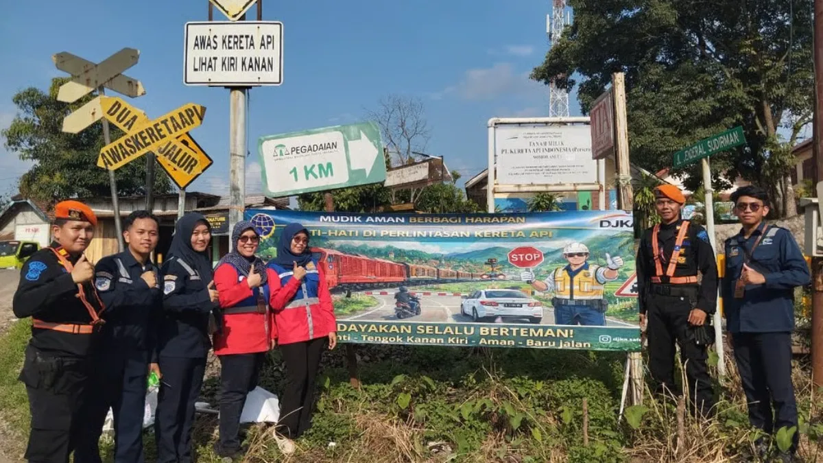 Sinergi KAI, DJKA, dan BTP Tingkatkan Keselamatan di Perlintasan Sebidang di Hari Libur Idul Fitri 1447 H