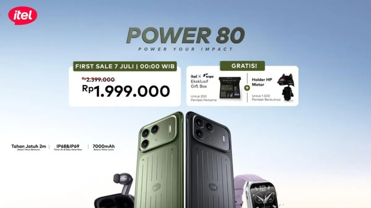 itel POWER 80 Resmi Rilis! Tahan Benturan, Tahan Air, dan Bisa Rekam Video di Dalam Air