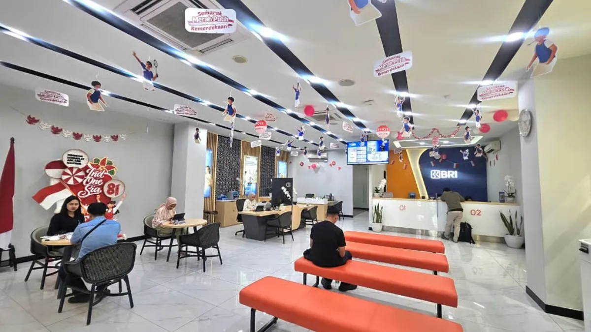 Semarak HUT ke-81 RI, BRI BO Krekot Percantik Kantor dengan Dekorasi Bernuansa Merah Putih